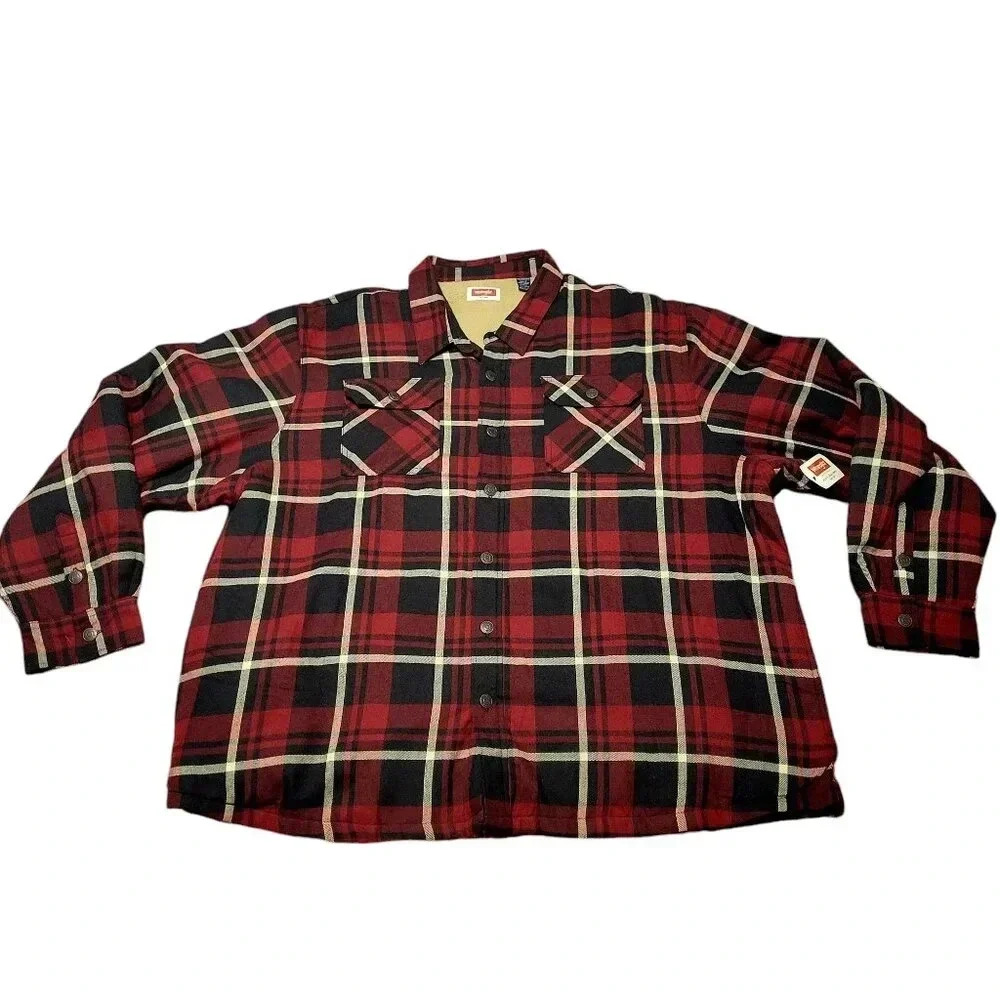 Wrangler Men's Sherpa Lined Heavyweight Shirt Jacket Size 3XL NWOT